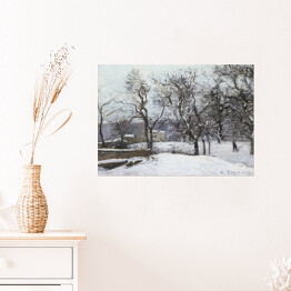 Plakat samoprzylepny Camille Pissarro. Śnieg w Louveciennes. Reprodukcja