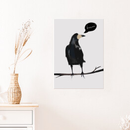 Plakat samoprzylepny Ilustracja - ptak, kruk