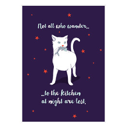 Plakat samoprzylepny Kotek - łakomczuch 