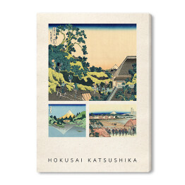 Obraz na płótnie Hokusai Katsushika. Krajobrazy - reprodukcje z napisem. Plakat z passe partout