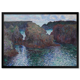 Plakat w ramie Claude Monet "Skały przy Port-Goulphar, Belle-Ile" - reprodukcja