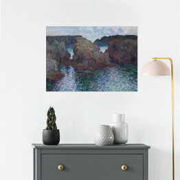 Plakat Claude Monet "Skały przy Port-Goulphar, Belle-Ile" - reprodukcja
