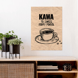 Plakat Typografia z kawą