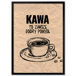 Obraz klasyczny Typografia z kawą