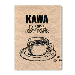 Obraz na płótnie Typografia z kawą