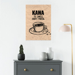 Plakat Typografia z kawą