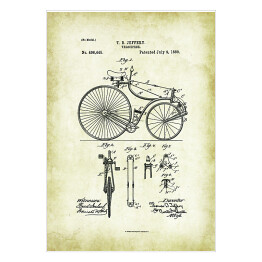 Plakat samoprzylepny T. B. Jeffery - patenty na rycinach vintage