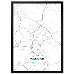 Plakat w ramie Mapa Wałbrzycha 