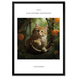 Obraz klasyczny Kot portret inspirowany sztuką - Jean Honore Fragonard