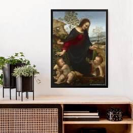 Obraz w ramie Leonardo da Vinci "Madonna z Dzieciątkiem i Św. Janem Chrzcicielem" - reprodukcja