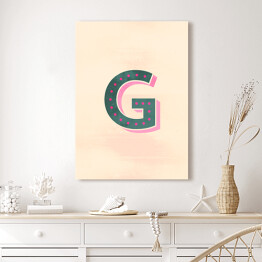 Obraz na płótnie Kolorowe litery z efektem 3D - "G"