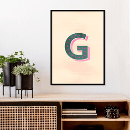 Plakat w ramie Kolorowe litery z efektem 3D - "G"