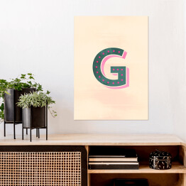 Plakat samoprzylepny Kolorowe litery z efektem 3D - "G"