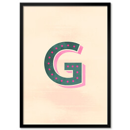 Obraz klasyczny Kolorowe litery z efektem 3D - "G"