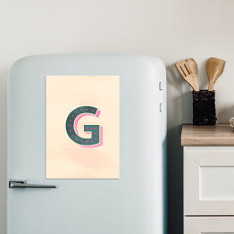 Magnes dekoracyjny Kolorowe litery z efektem 3D - "G"