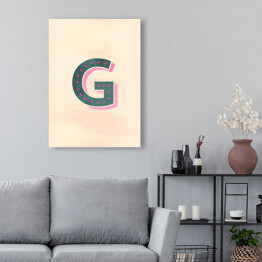 Obraz klasyczny Kolorowe litery z efektem 3D - "G"