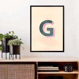 Obraz w ramie Kolorowe litery z efektem 3D - "G"