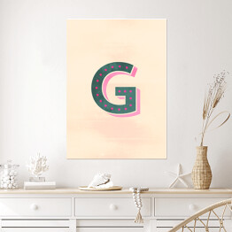 Plakat samoprzylepny Kolorowe litery z efektem 3D - "G"