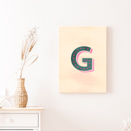 Obraz na płótnie Kolorowe litery z efektem 3D - "G"