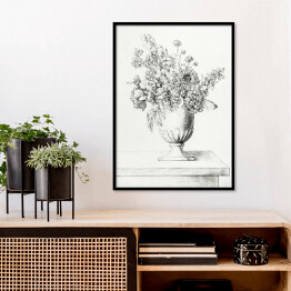 Plakat w ramie Jean Bernard Kwiaty w wazonie Reprodukcja w stylu vintage