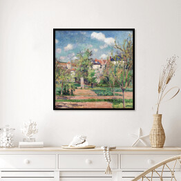 Plakat w ramie Camille Pissarro Ogród w słoncu, Pontoise. Reprodukcja