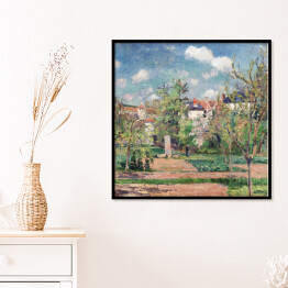 Plakat w ramie Camille Pissarro Ogród w słoncu, Pontoise. Reprodukcja