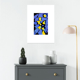 Plakat samoprzylepny Niebiesko żółte skrzydło motyla