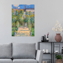 Plakat samoprzylepny Claude Monet Ogród Moneta w Vétheuil. Reprodukcja obrazu