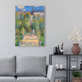 Obraz na płótnie Claude Monet Ogród Moneta w Vétheuil. Reprodukcja obrazu