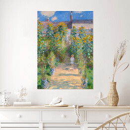 Plakat samoprzylepny Claude Monet Ogród Moneta w Vétheuil. Reprodukcja obrazu