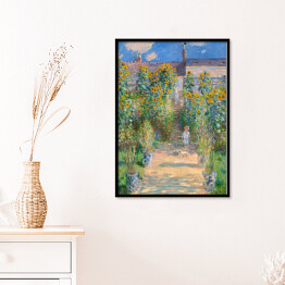 Plakat w ramie Claude Monet Ogród Moneta w Vétheuil. Reprodukcja obrazu