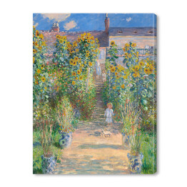 Obraz na płótnie Claude Monet Ogród Moneta w Vétheuil. Reprodukcja obrazu