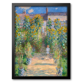 Obraz w ramie Claude Monet Ogród Moneta w Vétheuil. Reprodukcja obrazu