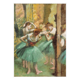 Plakat Edgar Degas Tancerki w różu i zieleni. Reprodukcja obrazu