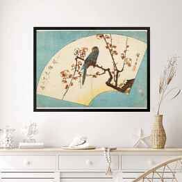 Obraz w ramie Utugawa Hiroshige Papuga na Kwitnącej śliwce. Reprodukcja