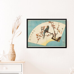 Obraz w ramie Utugawa Hiroshige Papuga na Kwitnącej śliwce. Reprodukcja