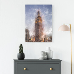 Obraz klasyczny Nowy Jork - Empire State Building - akwarela