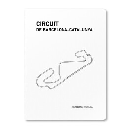 Obraz na płótnie Circuit de Barcelona-Catalunya - Tory wyścigowe Formuły 1 - białe tło