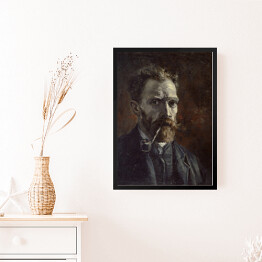 Obraz w ramie Vincent van Gogh Autoportret z fajką. Reprodukcja