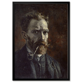 Obraz klasyczny Vincent van Gogh Autoportret z fajką. Reprodukcja