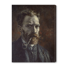 Obraz na płótnie Vincent van Gogh Autoportret z fajką. Reprodukcja