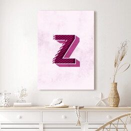 Obraz na płótnie Kolorowe litery z efektem 3D - "Z"