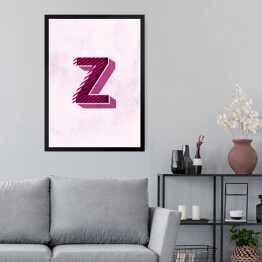 Obraz w ramie Kolorowe litery z efektem 3D - "Z"