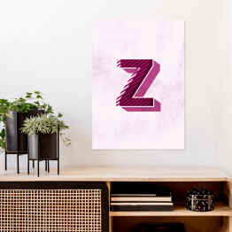 Plakat samoprzylepny Kolorowe litery z efektem 3D - "Z"