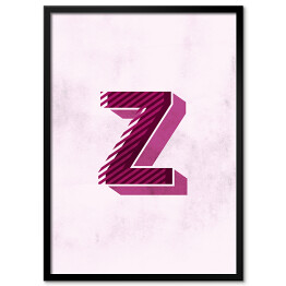 Plakat w ramie Kolorowe litery z efektem 3D - "Z"