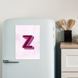 Magnes dekoracyjny Kolorowe litery z efektem 3D - "Z"