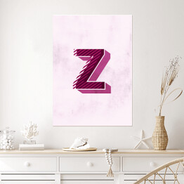 Plakat Kolorowe litery z efektem 3D - "Z"