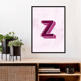 Plakat w ramie Kolorowe litery z efektem 3D - "Z"