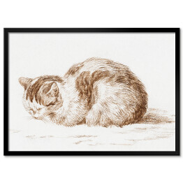 Obraz klasyczny Jean Bernard Leżący kot Reprodukcja w stylu vintage