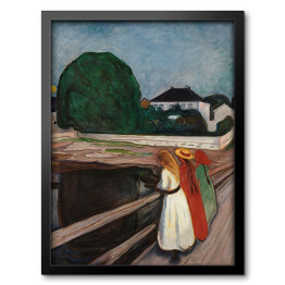 Obraz w ramie Edvard Munch "Girls on the Pier"